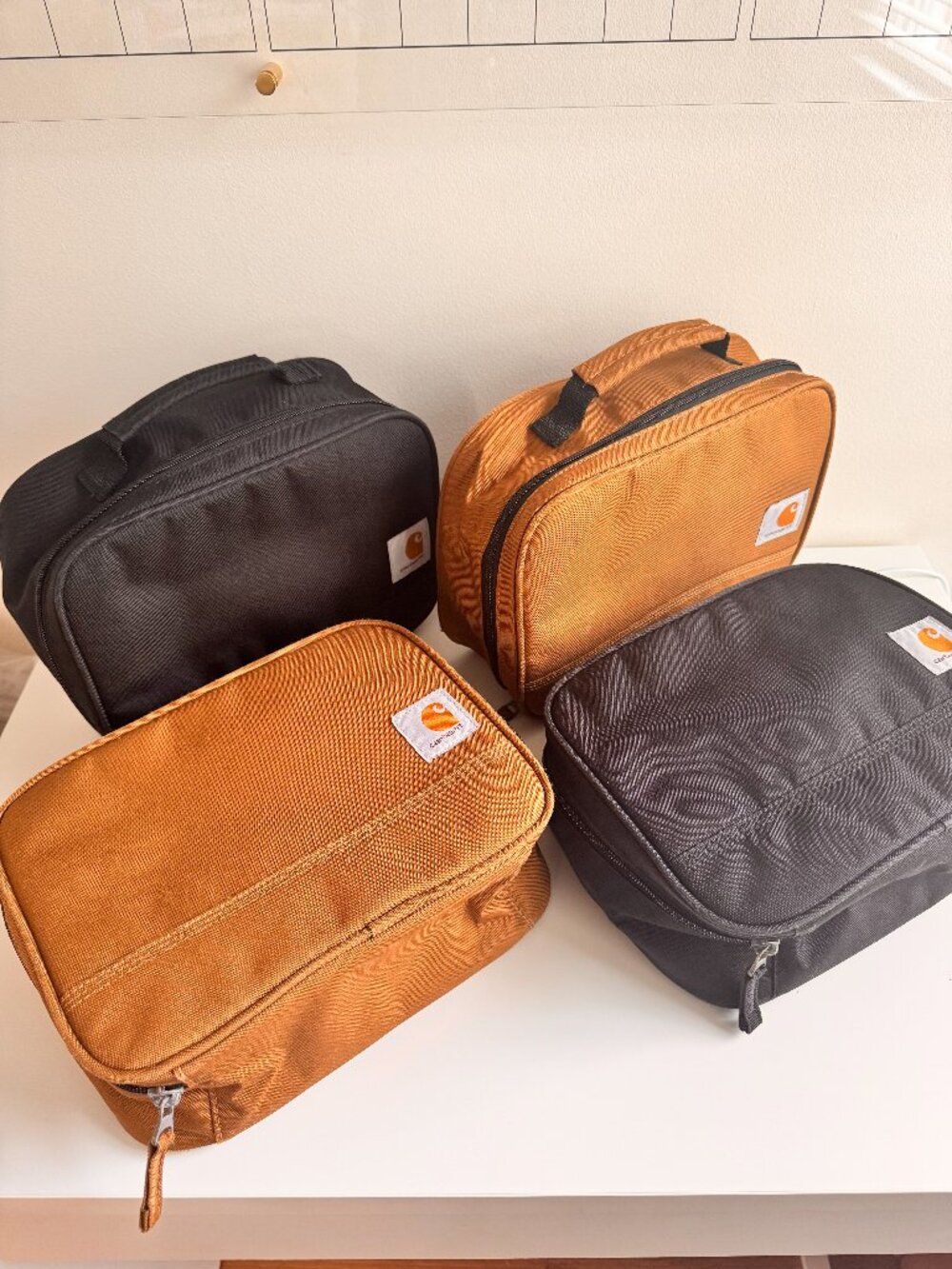 Carhartt Insulated Lunch Bag Coolers — Black & Camel | Lot of 4